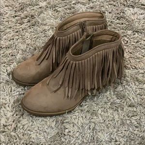 Fringe booties